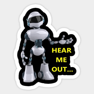 Robot Talk T-shirt Sticker